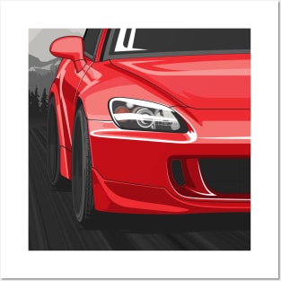 Honda S2000 AP2 Rolling - New Formula Red Posters and Art